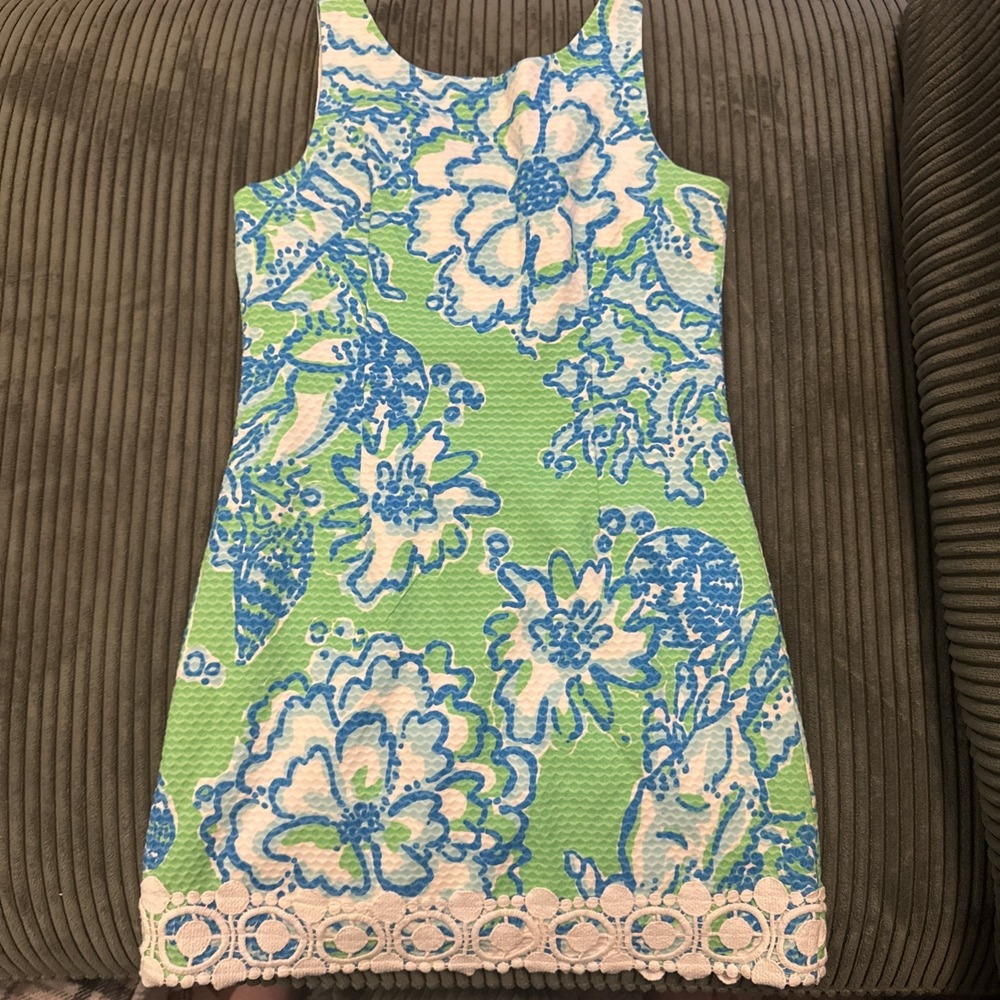 Lilly Pulitzer Originals Girls Shift Dress Youth 12 Jungle Shift Go Go Green